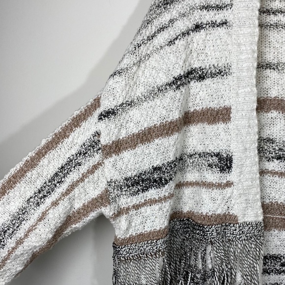 Gentle Fawn Boho Fringe Stripe Sweater Cardigan XS - Picture 7 of 12